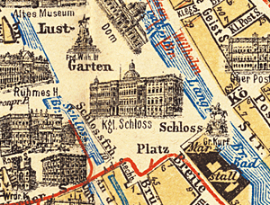 1891 Monumental-Plan der Reichshauptstadt Berlin von 1891 (gefaltet)