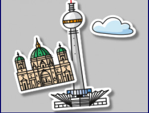 Magnetsticker rund um den Berliner Fernsehturm